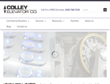 Tablet Screenshot of colleyelevator.com